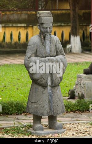 Vietnam, Hue, tombes royales, tombeau de Tu Duc (dynastie des Nguyen), statue de pierre Banque D'Images