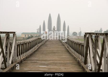 Vietnam, zone démilitarisée (DMZ), Hien Luong Pont sur la rivière Ben Hai Banque D'Images