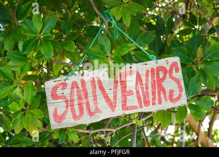 Puerto Rico, Parguera, de signe de souvenir Banque D'Images