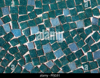 Carreaux de sol en mosaïque de verre vert pour le fond Banque D'Images