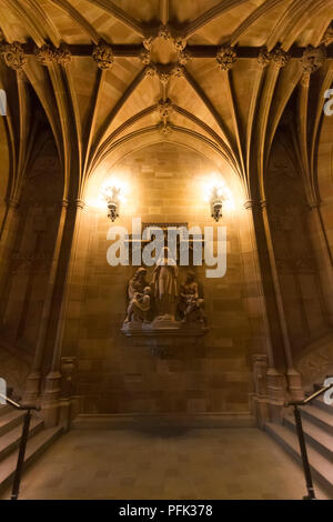 À l'intérieur de la bibliothèque John Rylands de Manchester Banque D'Images