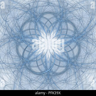 Série des particules élémentaires. Interaction des formes fractales abstraites sur l'objet de la physique nucléaire. La collision des particules élémentaires. Interaction Banque D'Images