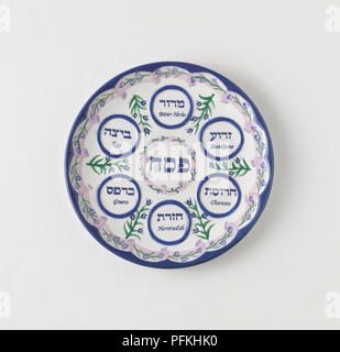 Plaque de Seder Banque D'Images