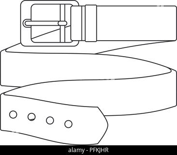 L'icône de la ceinture élégante masculin Illustration de Vecteur