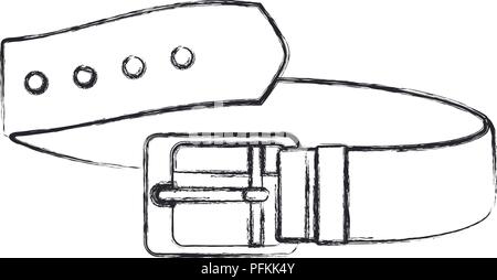 L'icône de la ceinture élégante masculin Illustration de Vecteur