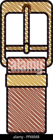 L'icône de la ceinture élégante masculin Illustration de Vecteur