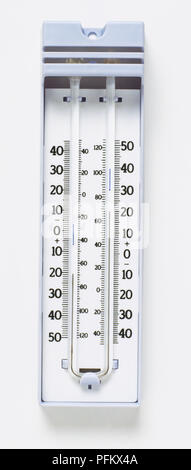 Un thermomètre à minimum-maximum Banque D'Images