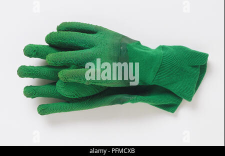 Gants de jardinage en tissu. Banque D'Images