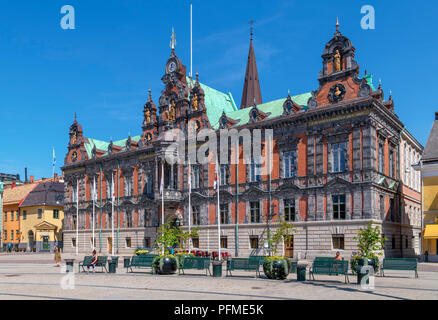 Malmö, Suède. La Ville Hal (Rådhus) sur Stortorget dans la vieille ville (Gamla Staden), Malmö, Scania, Suède Banque D'Images