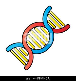 La conception de l'ADN vecteur symbole isolé sur fond blanc Illustration de Vecteur