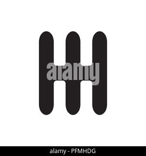 L'icône de la boîte de vitesses manuelle conception vecteur isolé sur fond blanc Illustration de Vecteur