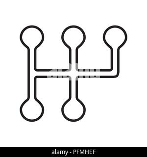 L'icône de la boîte de vitesses manuelle conception vecteur isolé sur fond blanc Illustration de Vecteur