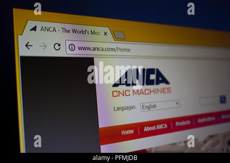 ANCA Machines-outils d'accueil du site Banque D'Images