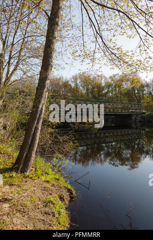 Wiswall emplacement du barrage le long de la rivière de la lamproie à Durham, New Hampshire. Banque D'Images