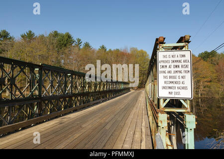 Wiswall emplacement du barrage le long de la rivière de la lamproie à Durham, New Hampshire. Banque D'Images