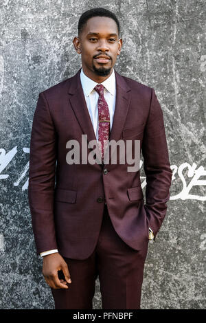 Londres, Royaume-Uni. Août 21, 2018. Aml Ameen at UK PREMIERE DU Mardi 21 Août sur MEYERS MANX 2018 tenue à BFI Southbank, Londres. Sur la photo : Aml Ameen. Credit : Julie Edwards/Alamy Live News Banque D'Images