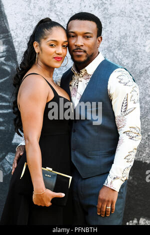 Londres, Royaume-Uni. Août 21, 2018. Ashley Walters et Danielle à Isaie UK PREMIERE MEYERS MANX DE le mardi 21 août 2018 tenue à BFI Southbank, Londres. Sur la photo : Ashley Walters , Isaie Danielle. Credit : Julie Edwards/Alamy Live News Banque D'Images