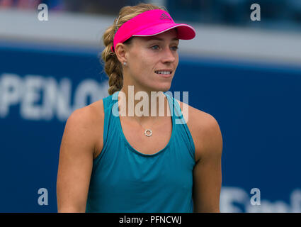 New York, USA. Août 21, 2018. Angelique Kerber pratiques de l'Allemagne à l'US Open 2018 Tournoi de tennis du Grand Chelem. New York, USA. 21 août 2018. Août 21, 2018. Credit : AFP7/ZUMA/Alamy Fil Live News Banque D'Images
