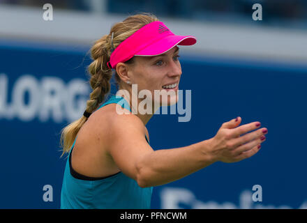 New York, USA. Août 21, 2018. Angelique Kerber pratiques de l'Allemagne à l'US Open 2018 Tournoi de tennis du Grand Chelem. New York, USA. 21 août 2018. Août 21, 2018. Credit : AFP7/ZUMA/Alamy Fil Live News Banque D'Images
