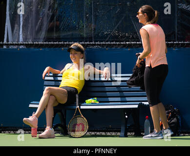 Elina Svitolina pratiques de l'Ukraine à l'US Open 2018 Tournoi de tennis du Grand Chelem. New York, USA. 22 août 2018. Août 22, 2018. Credit : AFP7/ZUMA/Alamy Fil Live News Banque D'Images