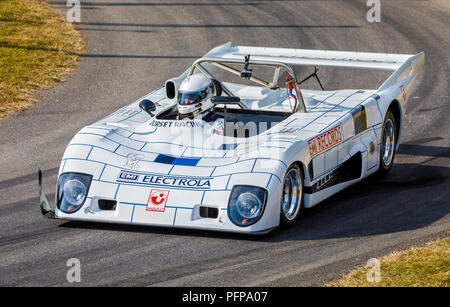 1979 Lola-Cosworth T297 racer endurance, dans le mur livrée, entraîné par Holly Mason-Franchitti au Goodwood Festival of Speed 2018, Sussex, UK. Banque D'Images