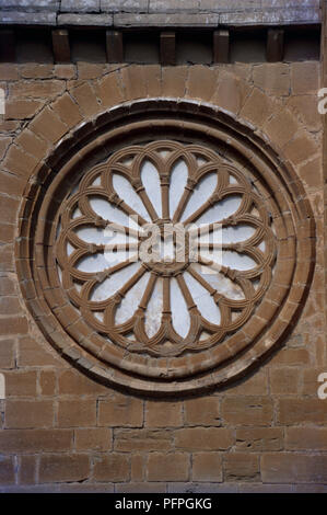 L'Espagne, le nord de l'Espagne, Navarre), Carcastillo, Monasterio de la Oliva (Santa Maria de la Oliva, à La Oliva), rose Banque D'Images