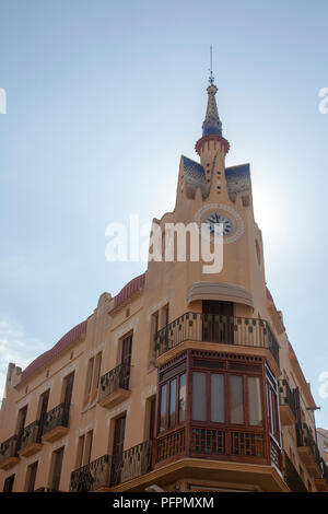 Casa Bartomeu Carbonell dans le centre-ville historique de Sitges en Espagne Banque D'Images