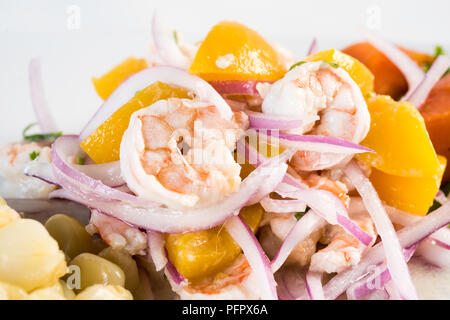 Ceviche de fruits de mer, plat typique du Pérou Banque D'Images