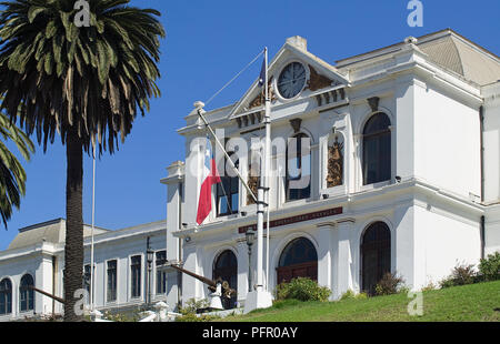 Le Chili, Valparaiso, Museo Naval y Maritimo (Musée Naval et Maritime), extérieur Banque D'Images