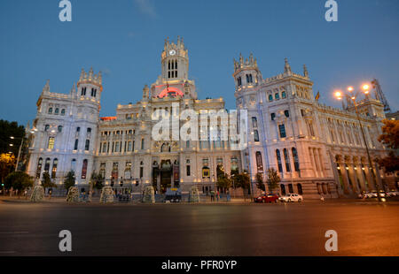 Cybèle Palace (Palacio de Cibeles), Madrid, Espagne Banque D'Images