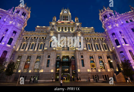 Cybèle Palace (Palacio de Cibeles), Madrid, Espagne Banque D'Images