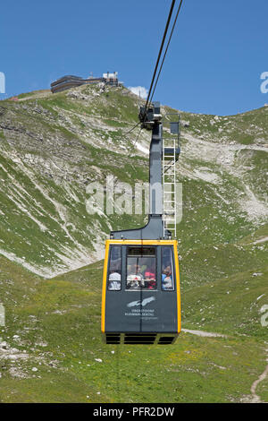 Gare de sommet, Nebelhornbahn, Nebelhorn Oberstdorf, Allgaeu, Bavaria, Germany Banque D'Images