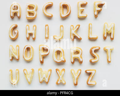 Biscuits en forme de lettre ou de biscuits alphabet Banque D'Images