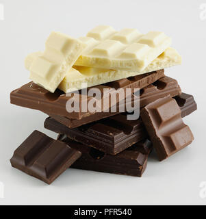 Chocolat blanc et noir Banque D'Images