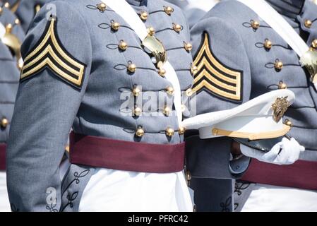 Les cadets de l'Académie militaire des États-Unis au cours de leur stand cérémonie de remise des diplômes 26 Mai, 2018. Banque D'Images