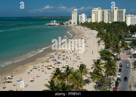 Porto Rico, vue de Isla Verde beach Banque D'Images