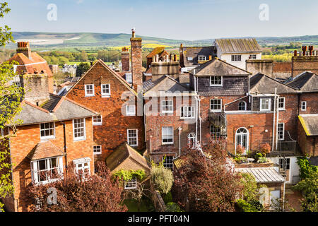 Lewes, UK - 21 avril 2018 - facages de vieilles maisons dans une petite ville typique Banque D'Images