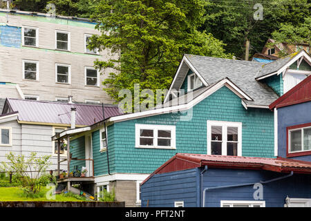 Logement intérieur bois dans Juneau, la capitale de l'Alaska, USA Banque D'Images