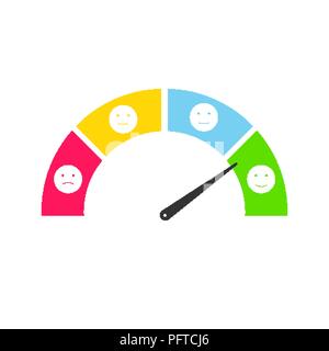 Commentaires clients infographie smiley set. Témoignages utilisateurs émoticône illustration Illustration de Vecteur