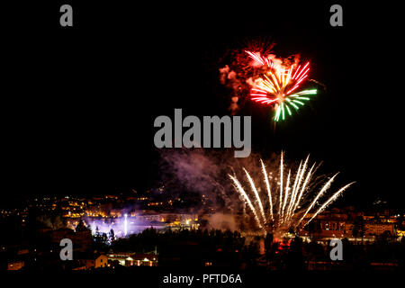 D'artifice à Ripoll, Gérone, Catalogne. Banque D'Images