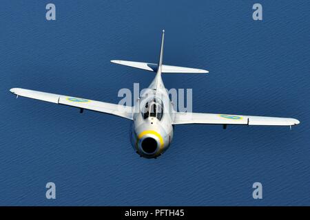 SAAB J-29F TUNNAN DU VOL HISTORIQUE DE L'ARMÉE DE L'AIR SUÉDOISE Banque D'Images