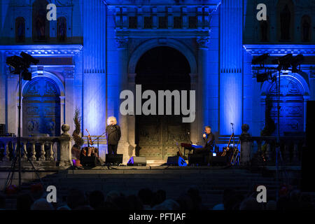 Varallo Sesia, Italt, Angelo Branduardi en concert Banque D'Images