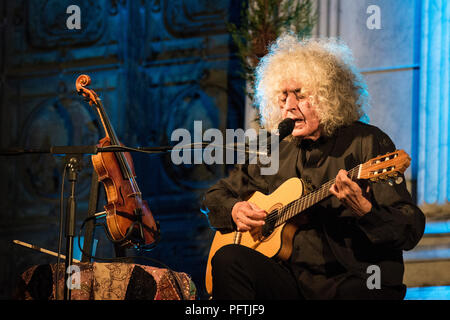 Varallo Sesia, Italt, Angelo Branduardi en concert Banque D'Images