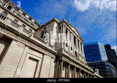 La banque d'Angleterre, Threadneedle Street, Londres, Angleterre Banque D'Images