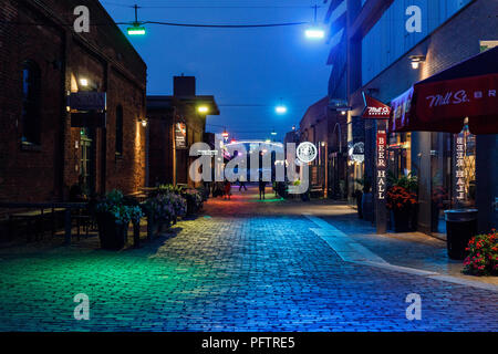 Prises lors de l'historique Distillery District de Toronto, Canada Banque D'Images