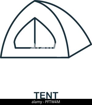 L'icône de création de tente. Élément simple illustration. Symbole de l'icône tente design collection voyage. Peut être utilisé pour le web, mobile et d'impression. web design, ap Illustration de Vecteur