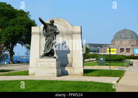 Karel Havlicek monument situé sur la solidarité dur à Chicago's lakefront Museum Campus. Installé dans la région de Douglas Park en 1911 et déplacé en 1983. Banque D'Images