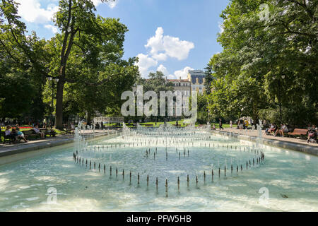 Ville Jardin des fontaines, Sofia, Bulgarie Banque D'Images