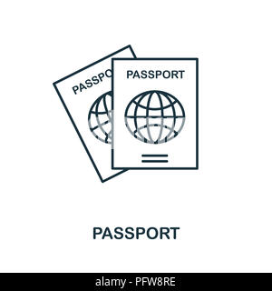 L'icône de création de passeport. Élément simple illustration. Symbole de l'icône passeport design collection voyage. Peut être utilisé pour le web, mobile et d'impression de web. Banque D'Images