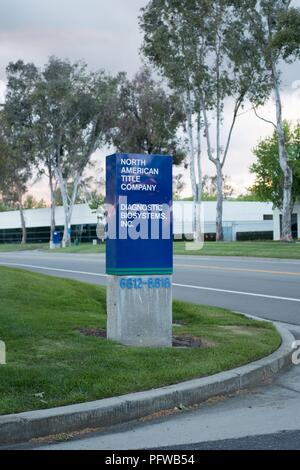 Inscrivez-vous au siège de l'immunohistochimie diagnostique en compagnie d'approvisionnement de l'Applied Biosystems Pleasanton (Californie), le 16 avril 2018. () Banque D'Images